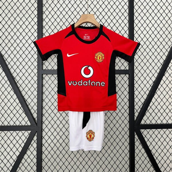 Manchester United 02 03  home retro kids kit