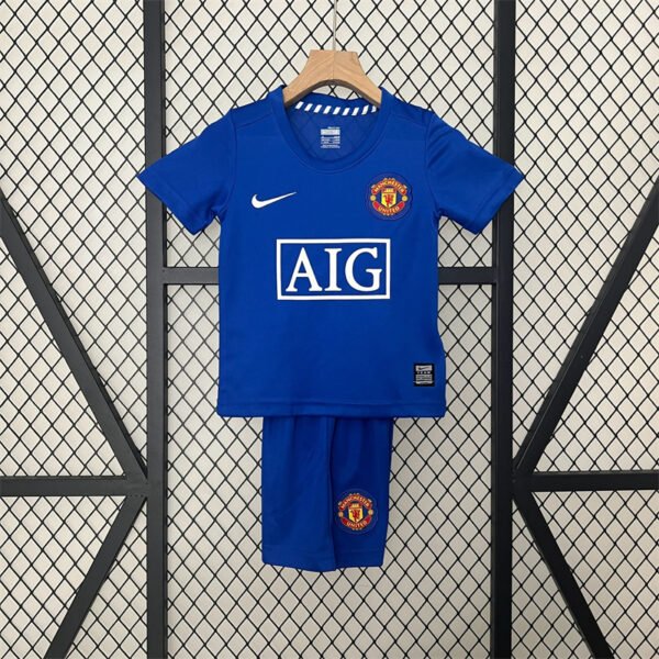 Manchester United 08 09 away retro kids kit