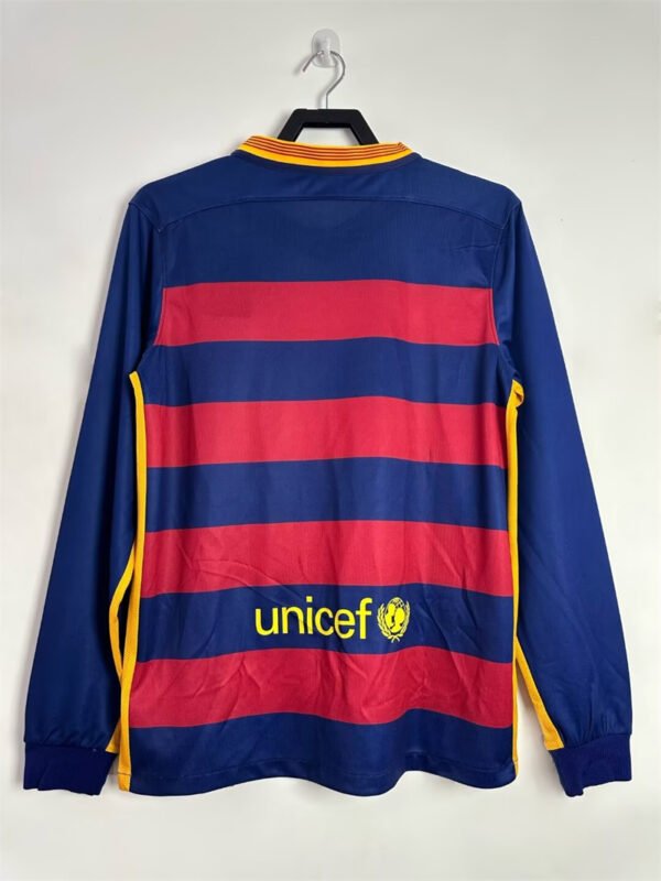 Barcelona 15 16 home  Long  sleeve shirt - Image 2