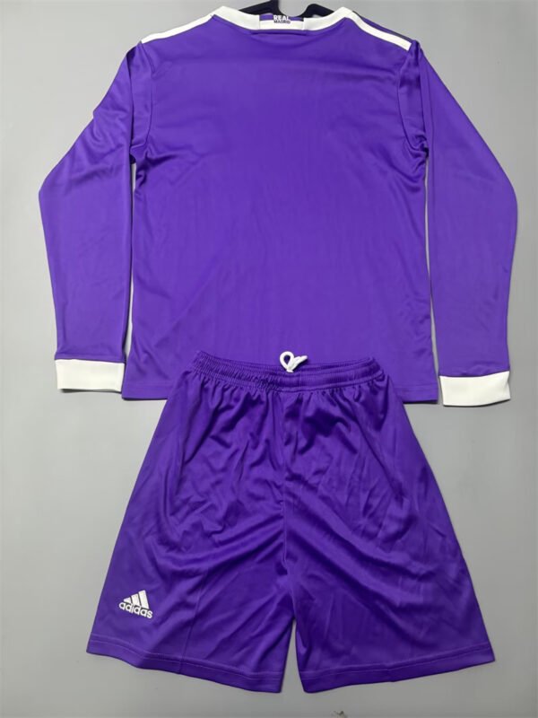 Real Madrid 16 17 Long sleeve  away kids kit - Image 2