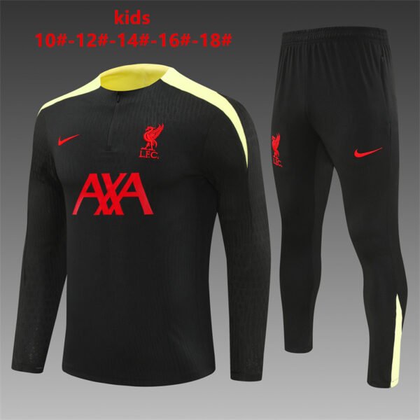 Liverpooll kids black training suit