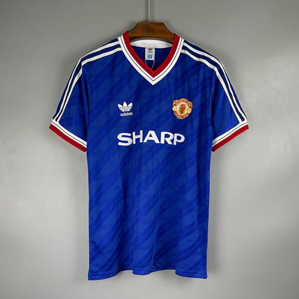 Manchester United  1986 blue retro shirts