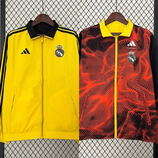 Real Madrid men yellow Double-Sided   Windbreaker